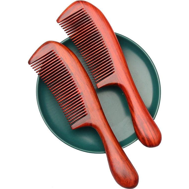 Anti-static Horn Wide Tooth Wooden Hair Comb – pureGLO Naturals