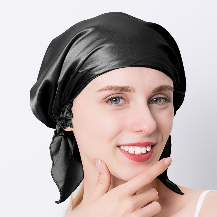Adjustable 100% Silk Night Sleeping Hair Wrap – pureGLO Naturals