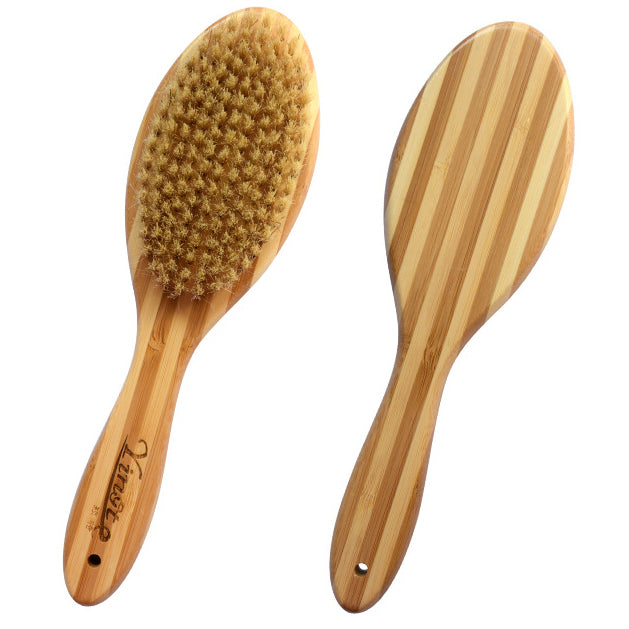 Natural Bamboo Bristle Body Bath Brush – pureGLO Naturals