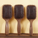 Natural Black Walnut Wooden Massage Hair Brush