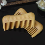 pureGLO Natural Boxwood Wooden Massage Hair Comb