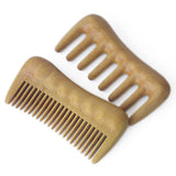 pureGLO Natural Boxwood Wooden Massage Hair Comb