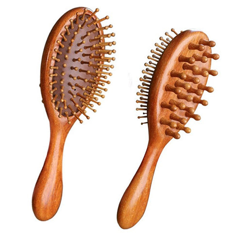 Natural Golden Sandalwood Double-sided Massage Hair Brush