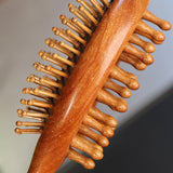 Natural Golden Sandalwood Double-sided Massage Hair Brush