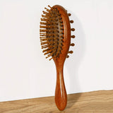 Natural Golden Sandalwood Double-sided Massage Hair Brush