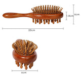 Natural Golden Sandalwood Double-sided Massage Hair Brush