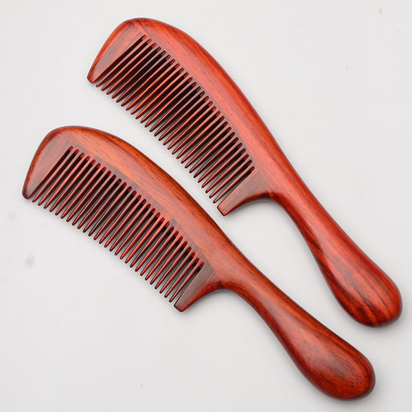 Natural Rosewood High-end Fine Tooth Wooden Hair Comb – pureGLO Naturals