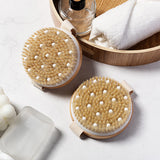 Natural Wooden Small Bristle Massage Body Bath Brush