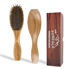 Natural Wooden Soft Wool Beard Brush – pureGLO Naturals